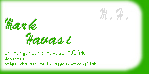 mark havasi business card